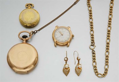 Lot 157 - A Hunting Cased Pocket Watch, Two Watches and Assorted Jewelry