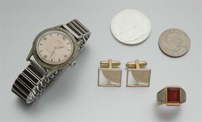 Lot 159 - Group of Gentlemen's Jewelry and Coins