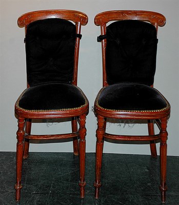 Lot 3561 - Set of Four Late Victorian Fruitwood Side Chairs