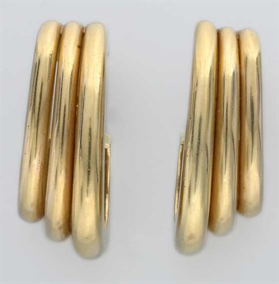 Lot 854 - Pair of Gold Hoop Earrings