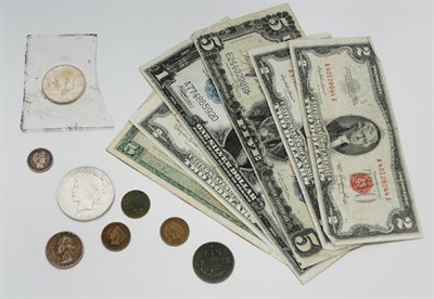 Lot 162 - Group of U.S. and Foreign Coins and Currency