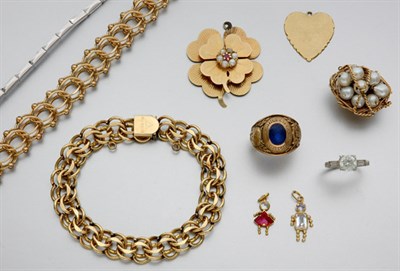 Lot 191 - Assorted Gold and Metal Jewelry
