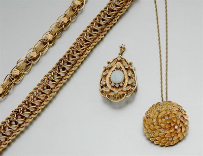 Lot 209 - Group of Gold and Diamond Jewelry and Gold Coins