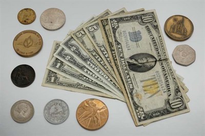 Lot 217 - Assorted U.S. Coins, Currency and Tokens