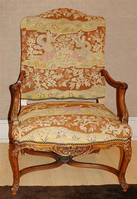 Lot 3532 - Regence Style Needlework Upholstered Armchair