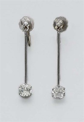 Lot 922 - Pair of Diamond Pendant-Earrings