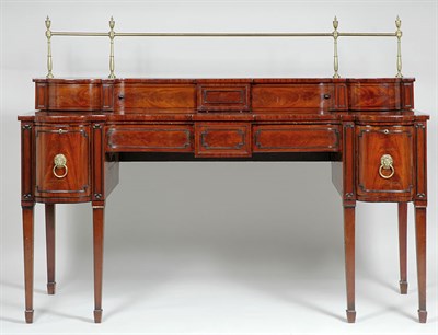 Lot 1536 - Late George III Brass Mounted Ebonized and...