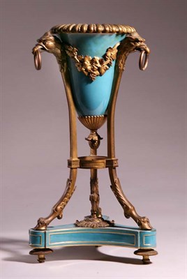 Lot 3315 - Sevres Style Gilt-Bronze Mounted Porcelain...