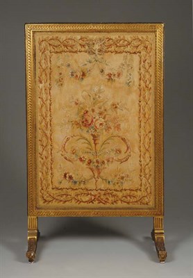 Lot 3101 - Louis XVI Style Gilt-Wood Needlepoint Fire...