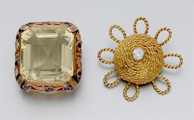 Lot 704 - Two Gold Brooches