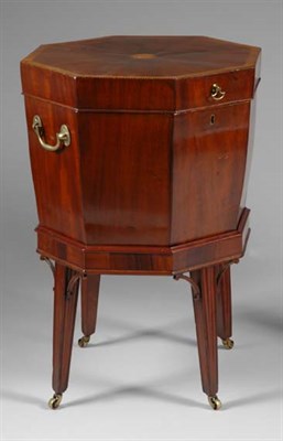 Lot 1489 - Late George III Inlaid Mahogany Wine Cooler...