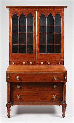 Lot 2182 - Classical Mahogany Secretary Bookcase...