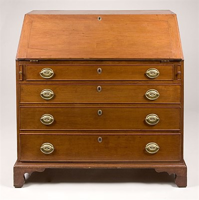 Lot 2008 - Chippendale Cherry Slant Front Desk New...