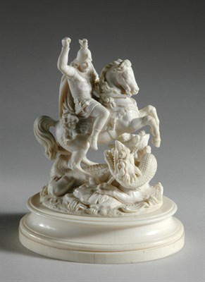 Lot 3175 - Continental Carved Ivory Figural Group of...