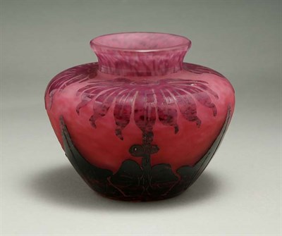 Lot 3449 - Le Verre Francais Acid Etched Cameo Glass Vase...