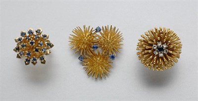Lot 601 - Group of Gold and Sapphire Jewelry