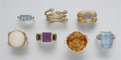 Lot 602 - Group of Gold and Gem-Set Jewelry