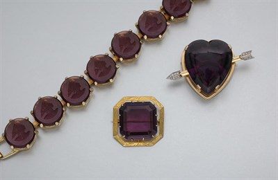 Lot 611 - Simulated Amethyst and Amethyst Jewelry
