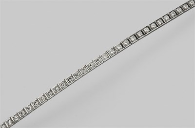 Lot 662 - Diamond Straightline Bracelet