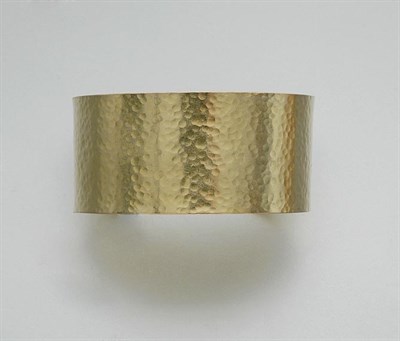Lot 630 - Hammered Gold Cuff Bangle