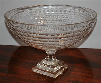 Lot 3295 - Anglo Irish Style Faceted Glass Pedestal...