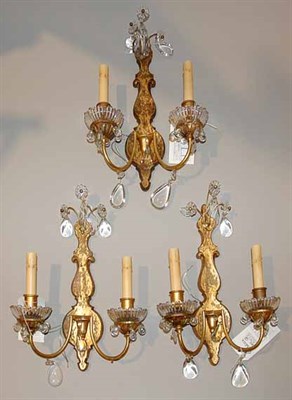 Lot 3210A - Set of Three Neoclassical Style Gilt-Wood and...