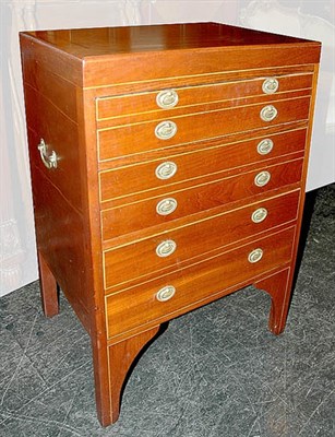 Lot 3460A - Georgian Style Mahogany Three-Drawer Campaign...