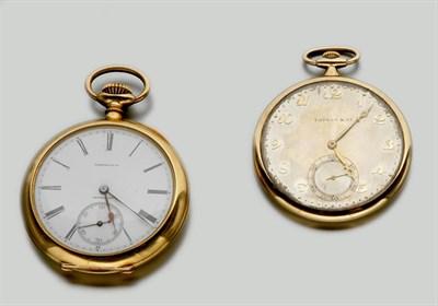 Lot 693 - Two Gold Open-Face Pocket Watches