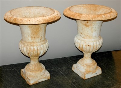 Lot 3428A - Pair of Neoclassical Style Painted Iron Garden...