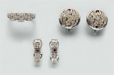 Lot 433 - Group of White Gold and Diamond Jewelry