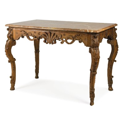 Lot 210 - Regence Carved Oak Center Table Possibly...