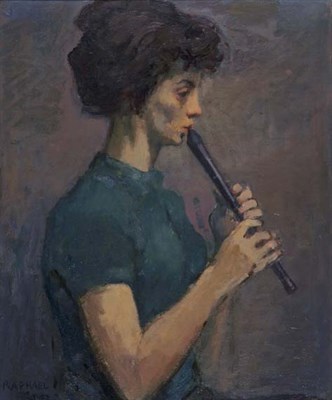 Lot 2511 - Raphael Soyer 1899-1987 Woman with Recorder...