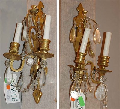 Lot 3732 - Pair of Louis XVI Style Gilt-Metal and Glass...