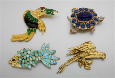 Lot 235 - Group of Assorted Costume Animal Brooches