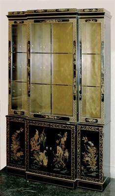 Lot 3568A - Georgian Style Chinoiserie Decorated Black...
