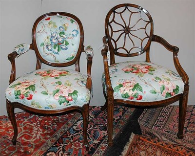 Lot 3237A - Georgian Style Mahogany Wheelback Armchair;...