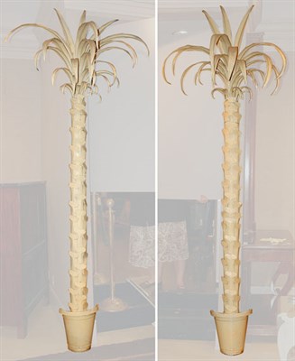 Lot 3448A - Pair of Metal Palm-Tree Standing Decorations...