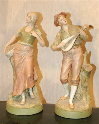 Lot 3343A - Pair of Royal Dux Porcelain Figures Height of...