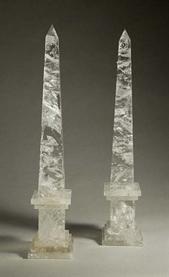 Lot 3396 - Pair of Neoclassical Style Rock Crystal...