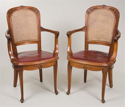 Lot 3171 - Pair of French Art Nouveau Carved Mahogany and...