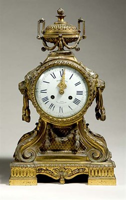 Lot 3443 - Louis XVI Style Gilt-Bronze Mantel Clock...