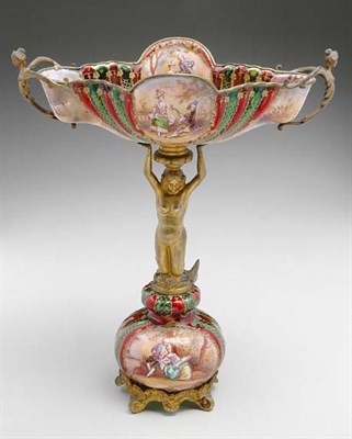 Lot 3170 - Rococo Style Gilt-Metal and Enamel Decorated...
