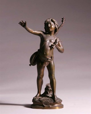 Lot 3165 - Bronze Figure of a Boy Improvisateur After a...
