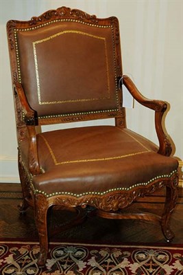 Lot 1193 - Regence Style Carved Beechwood Fauteuil a la...