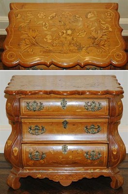 Lot 1194 - Dutch Walnut and Fruitwood Marquetry Miniature...