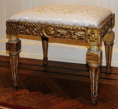 Lot 1201 - Italian Neoclassical Gilt-Wood Stool Last...