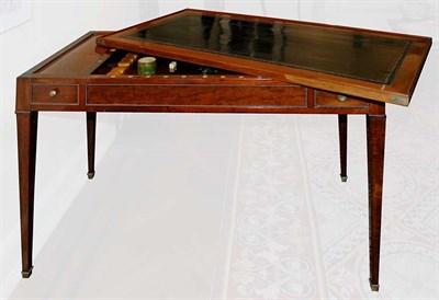 Lot 1202 - Louis XVI Mahogany Tric Trac Table Last...