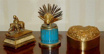 Lot 1210 - Miscellaneous Group of Three Gilt-Bronze Table...
