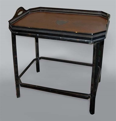 Lot 1219 - Victorian Silver Plated Oak Butler's Tray...