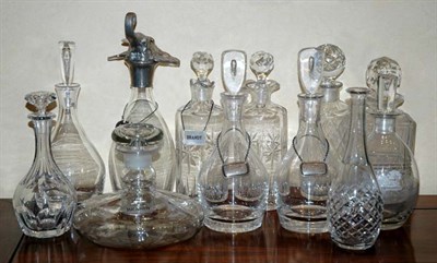Lot 1239 - Miscellaneous Group of Twelve Glass Decanters...